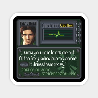 Resident Evil Carlos Pixel Art Magnet