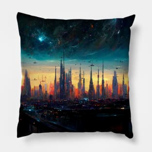 Space City Artwork Pillow