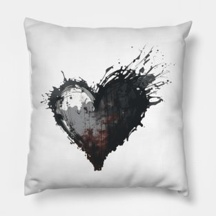 Heart Black Graffiti Pillow