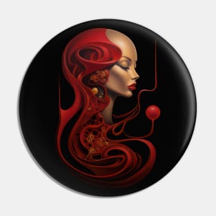 Crimson Contemplation Pin