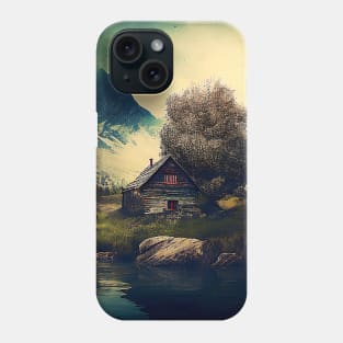 Rustic Lone Cabin in the Mountains Phone Case