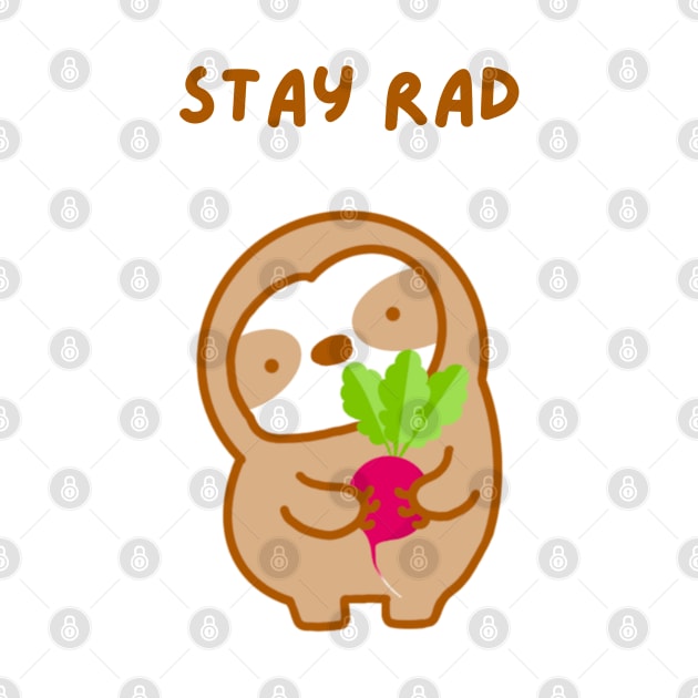 Stay Rad Radish Sloth by theslothinme