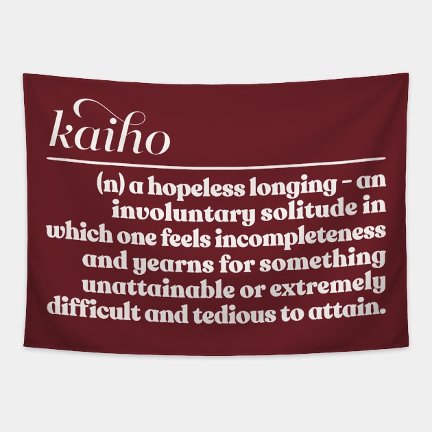 Kaiho / Cute Japanese Phrase Typography Design Tapestry by DankFutura