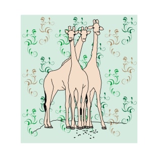 Funny Giraffe Line Art T-Shirt
