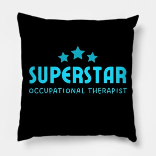 Occupational Therapist Superstar – Typography – Blue Pillow