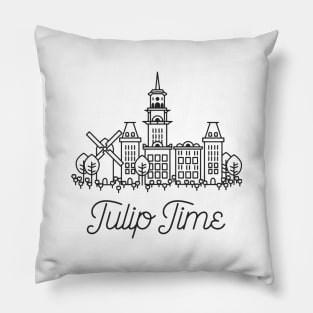 Tulip Time 2 (black) Pillow