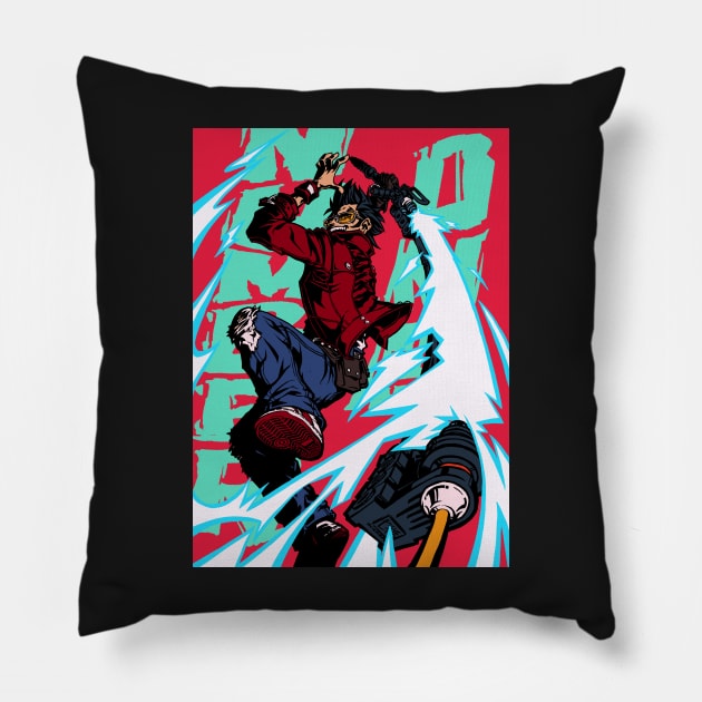 No More Heroes: Touchdown! Pillow by sinDRAWS