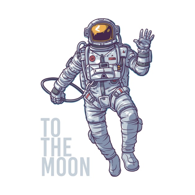 Litecoin Astronaut by FiveThirtyOne