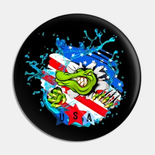 alligator usa Pin