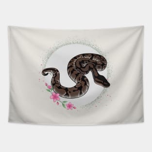 Axanthic Ball Python Floral Theme Tapestry