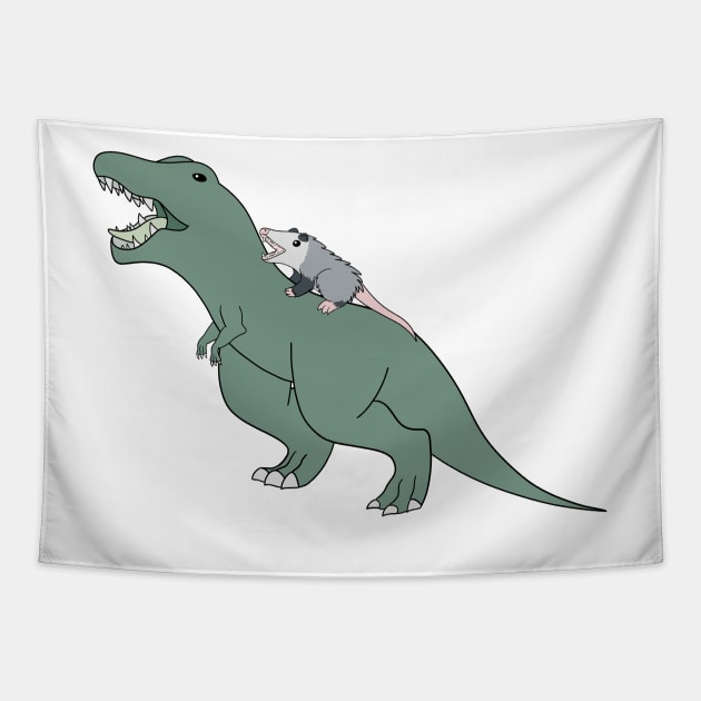 Opossum T-Rex Tapestry by BiscuitSnack