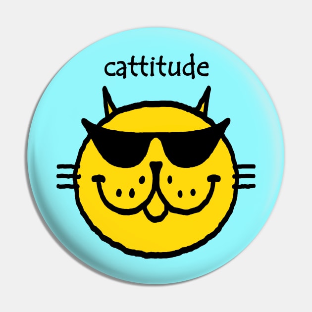 Cattitude Pin by RawSunArt