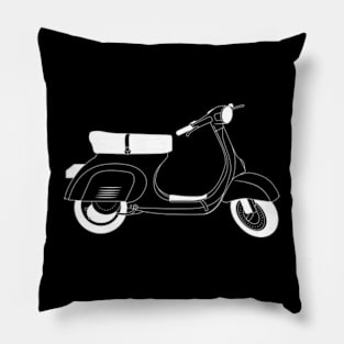 Vespa Primavera ET3 White Outline Pillow