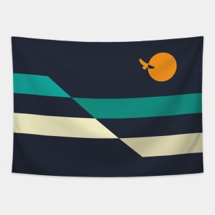 Abstract beach sunset Tapestry