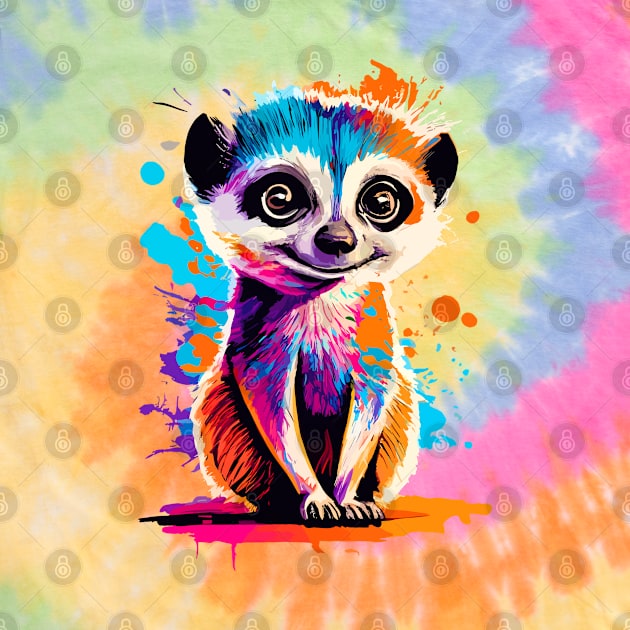 Meerkat Colourful - Cute Meerkat Mongoose by BigWildKiwi