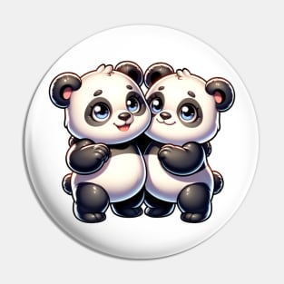 Pandas hugging. Pin