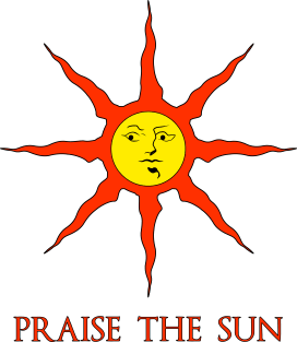 Praise the sun - text Magnet