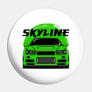 Green Skyline R34 Pin