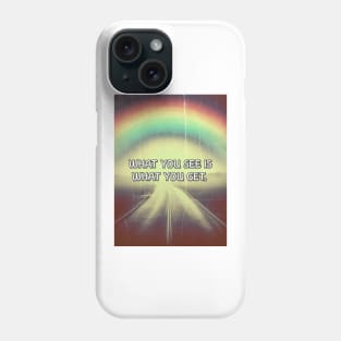 Inspirational quote artwork highway rainbow Phone Case