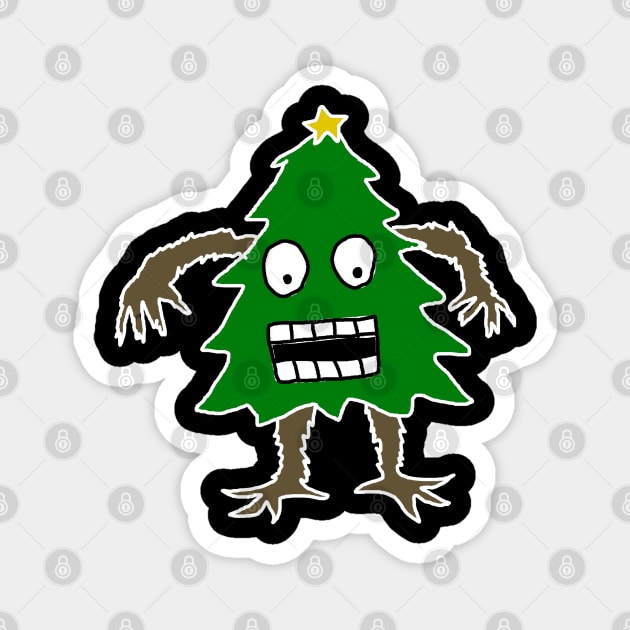 Christmas Tree Man Magnet by Creatifly Graphic Tees