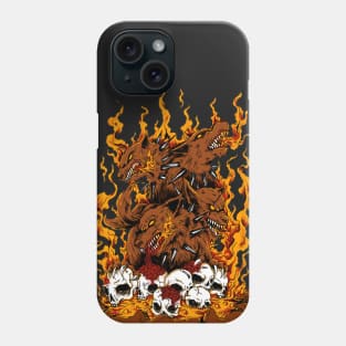 brain burning dog Phone Case