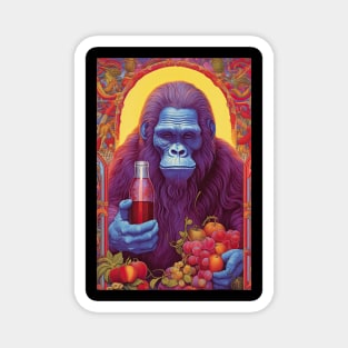 Gorilla and wine Magnet