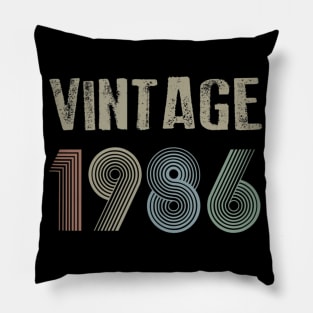 Vintage 1986 34th Birthday Gift Men Women Pillow