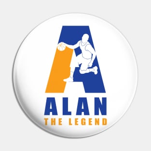 Alan Custom Player Basketball Your Name The Legend Pin