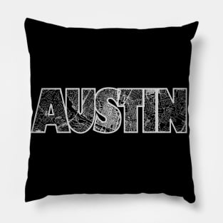Austin Street Map Pillow