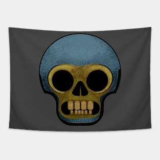 Teal Skull Tapestry