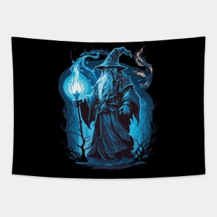 blue wizard Tapestry