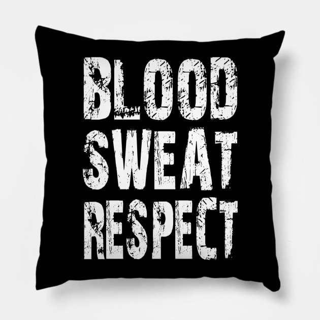 Blood, Sweat, Respect Pillow by Vitalitee