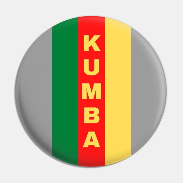 Kumba City in Cameroon Flag Colors Vertical Pin by aybe7elf