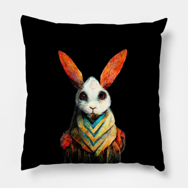 Rabbit watercolor painting #rabbit Pillow by JBJart