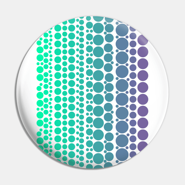 Teal To Purple Gradient Polka Dots Pin by love-fi