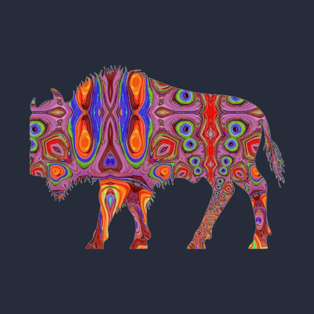 Tie Dye Bison by pocketlama