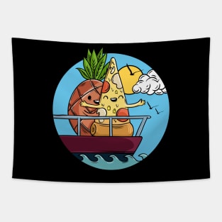 Love Is Love Pineapple Pizza Valentines Day Foodie Tapestry