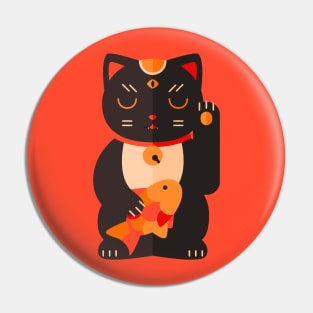 Beckoning Cat Pin