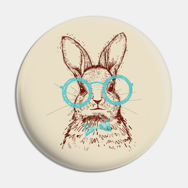 Hipster Bunny With Glasses Illustration - Hipster Bunny - Kołek ...