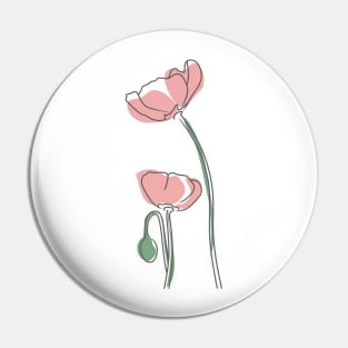 poppy pink pastel flowers Pin