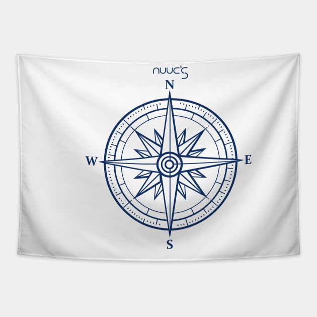 Marine nautical boat compass Tapestry by jjmpubli