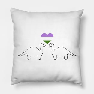 genderqueer dinos Pillow