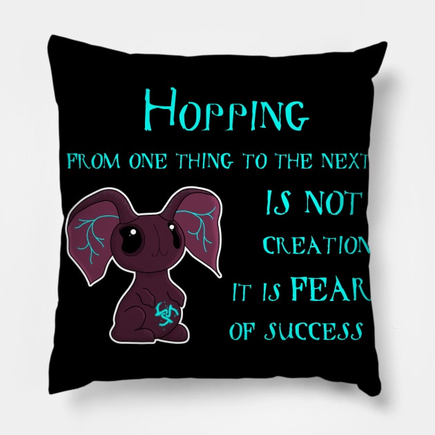 Fear of Success Bunny Pillow by Wanderer Bat