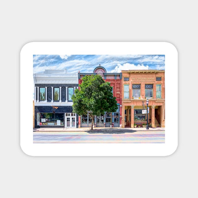 Historic Main Street - Aztec New Mexico Magnet by Debra Martz