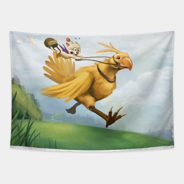 Chocobo & Moguri Run Tapestry by FranGSal