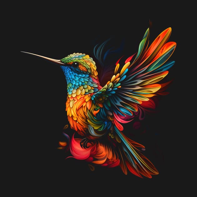 Neon Hummingbird #2 by Everythingiscute