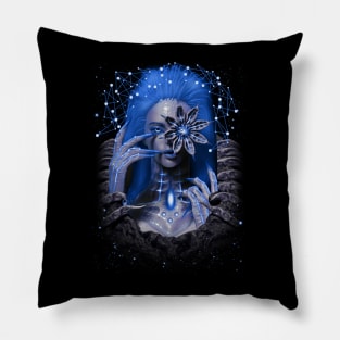 The Alien Flower (blue) Pillow