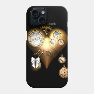 Steampunk heart, clocks and gears Phone Case