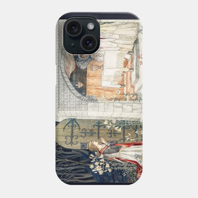 Quest for the Holy Grail,The Attainment,Vision of the Angels and Saint Graal to Percival Phone Case by BulganLumini