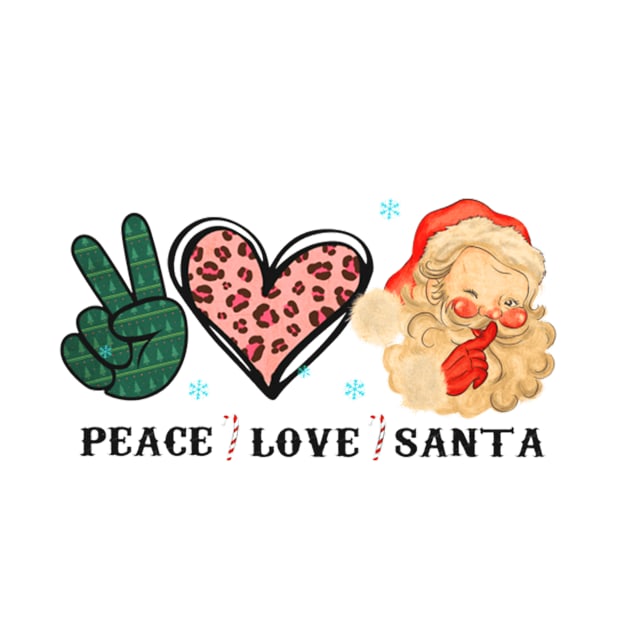 Peace Love Santa Shirt | Merry Christmas T-Shirt by marklaunch